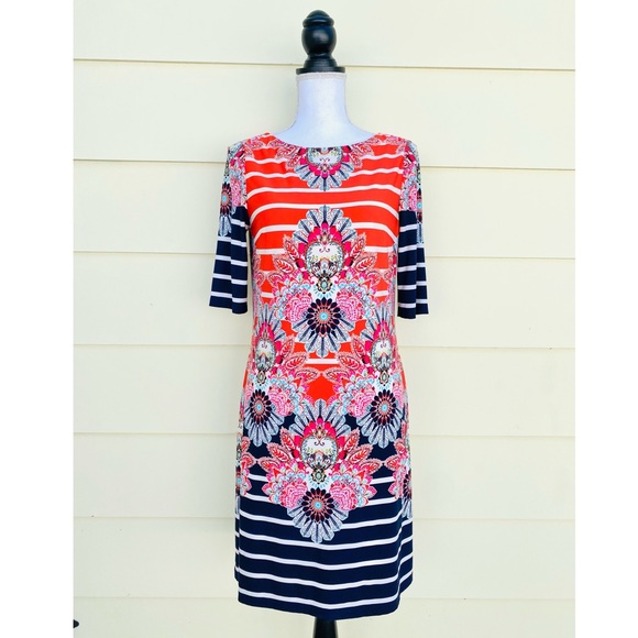 Eliza J Print Jersey Sheath Dress - Picture 5 of 11